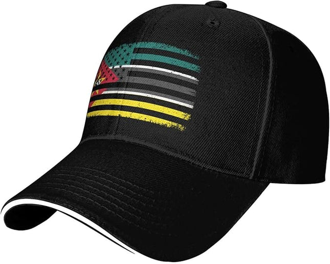 Unisex Baseball Cap Trucker Dad Hat for Men Women Adjustable Outdoors Sun hat Black