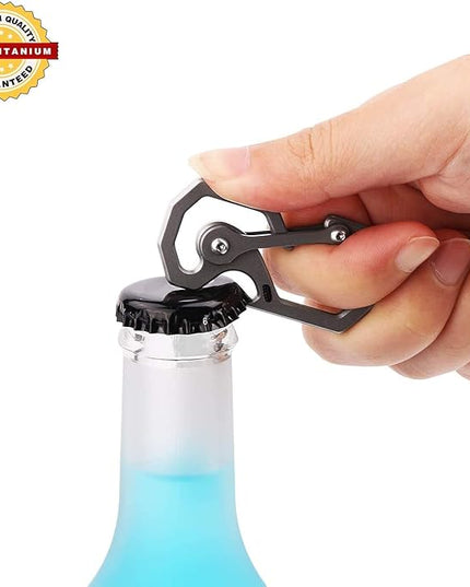 Titanium Keychain, Multifunctional Carabiner Clip Key chain Heavy Duty Car Key Organizer with Bottle Opener
