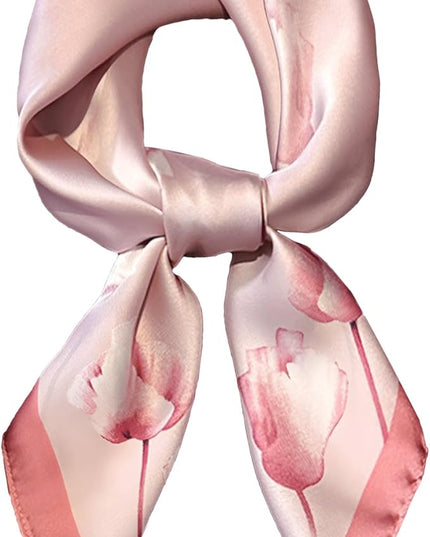 Head Bandanas Scarf for Women Silk Satin Hair Scarf Lightweight Vintage Fashion Square Neck Scarves Gift