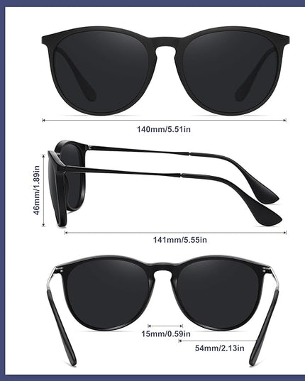 WOWSUN Retro Polarized Sunglasses Womens 2026 Trendy Round Classic Glasses