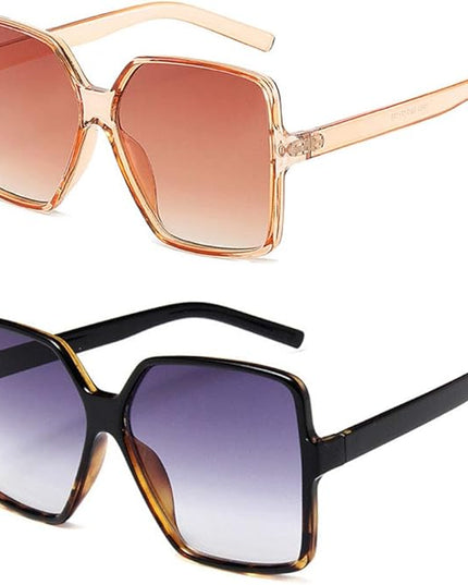 Dollger Oversized Square Sunglasses for Women Big Large Wide Fashion Shades for Men UV Protection Unisex