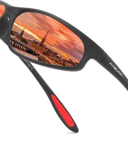 FAGUMA Polarized Sports Sunglasses For Men Cycling Driving Fishing UV400 Protection