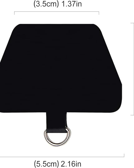 COCASES 2 Pack Phone Tether Tab, Phone Strap Replacement Part for Smartphone Safety, Phone Lanyard Connector (Black)