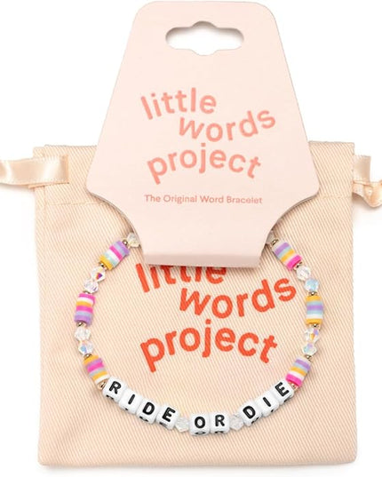 Little Words Project Mother's Day Gifts, The Original Word Bracelet, Made with Colorful Beads and Plated Brass Hardware, Handcrafted Design & Positive Message