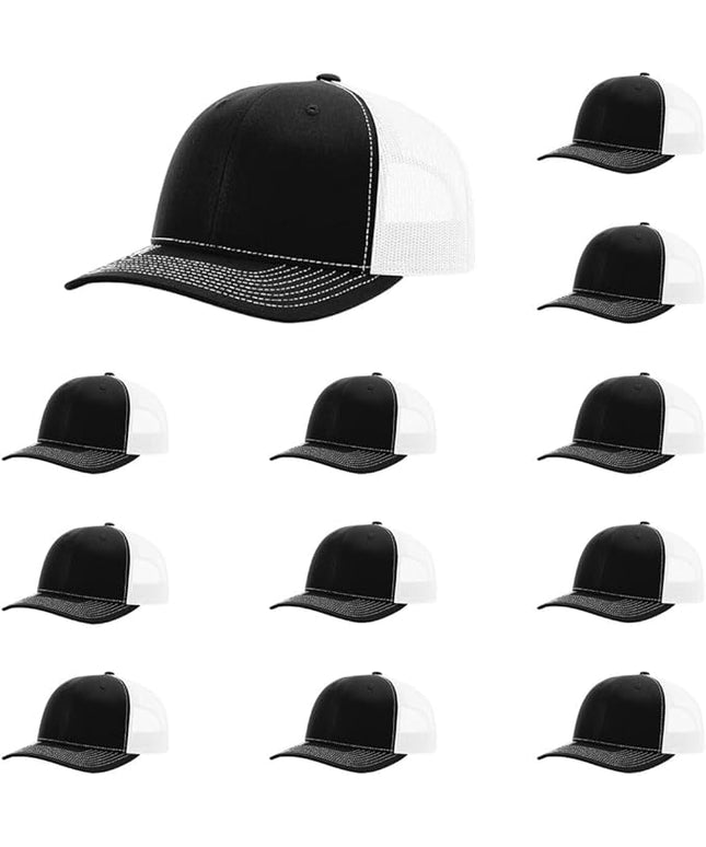 Richardson 112 Classic Six-Panel Adjustable Snapback Trucker Cap | Bulk Packs Available