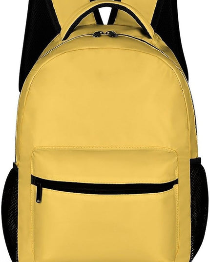 Fashion Crushed Golden Yellow Backpack Lightweight Large Capacity Laptop Daybag for Travel Work