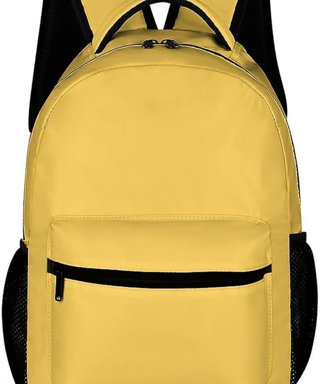 Fashion Crushed Golden Yellow Backpack Lightweight Large Capacity Laptop Daybag for Travel Work