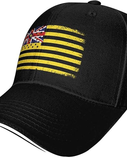 Unisex Baseball Cap Trucker Dad Hat for Men Women Adjustable Outdoors Sun hat Black
