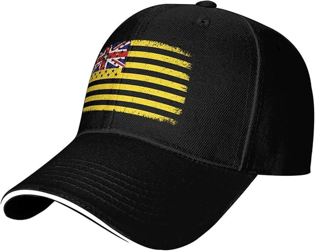 Unisex Baseball Cap Trucker Dad Hat for Men Women Adjustable Outdoors Sun hat Black