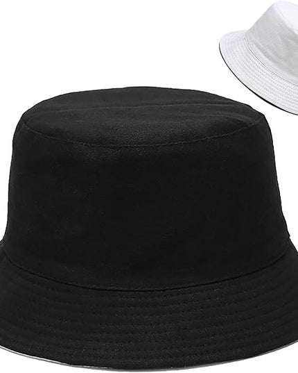 Malaxlx Unisex Bucket Hat Beach Sun Hat Aesthetic Fishing Hat for Men Women Teens, Reversible Double-Side-Wear