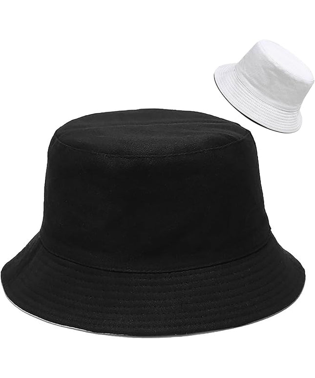 Malaxlx Unisex Bucket Hat Beach Sun Hat Aesthetic Fishing Hat for Men Women Teens, Reversible Double-Side-Wear