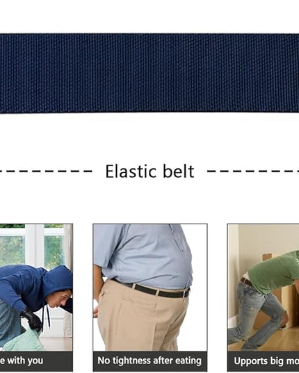 DOOPAI Stretch Canvas Belt for Men, Adjustable Elastic Holeless Web Belt for Casual, Golf, and Work, with Bottle Opener
