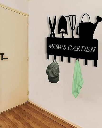 Personalized Metal Key Holder for Wall, Metal Wall Mount Custom Name Hooks, Key Organizer for Garden, Letter Wall Decoration Key Hook, Key Hanger Decor, Key Rack for Outdoor Kitchen, Gift for Gardener