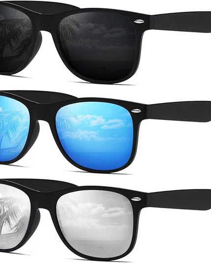 DEMIKOS Sunglasses Men Polarized Sunglasses for Mens Womens Retro Mirror Lens for Driving Fishing UV Protection
