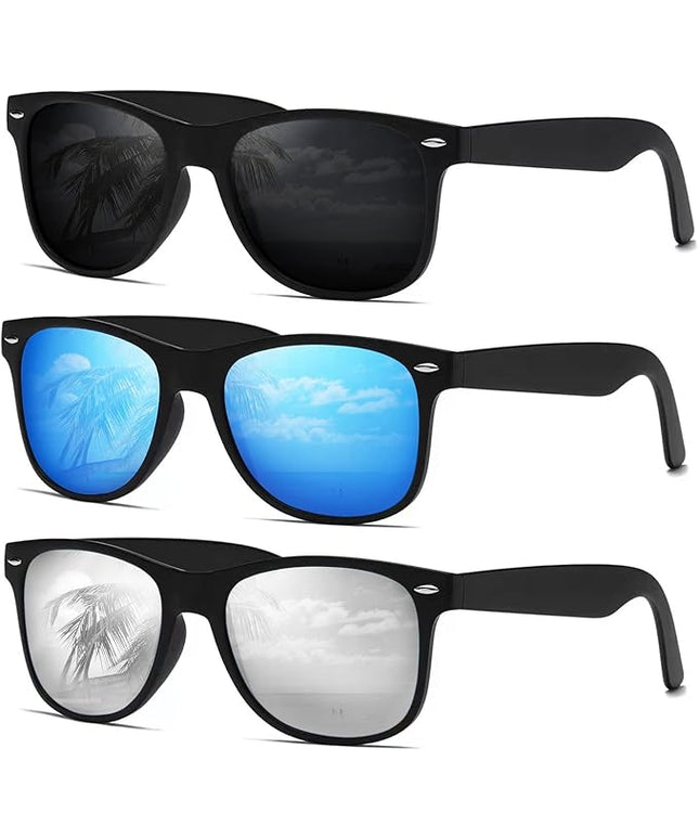 DEMIKOS Sunglasses Men Polarized Sunglasses for Mens Womens Retro Mirror Lens for Driving Fishing UV Protection