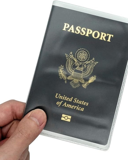 Frosted Passport Cover Plastic Passport Protector Vinyl ID Card Protector Case Holder Travel Pack of 6
