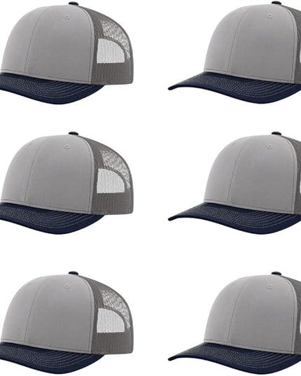 Richardson 112 Classic Six-Panel Adjustable Snapback Trucker Cap | Bulk Packs Available
