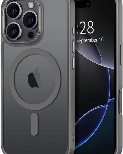 Hython Case for iPhone 16 Pro Max Case Magnetic Translucent Matte Phone Cases 6.9" [Compatible with MagSafe] Thin Slim Fit Shockproof Bumper Hard Protective Cover for Women Men Girls, Frosted Gray