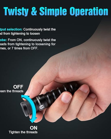 LUMINTOP EDC15 Keychain Flashlight 760 Lumens Mini EDC Flashlight 80 Hours Burn Time, 5 Modes, IPX8 Waterproof Torch Floodlight for Everyday Carry, Camping, Hiking