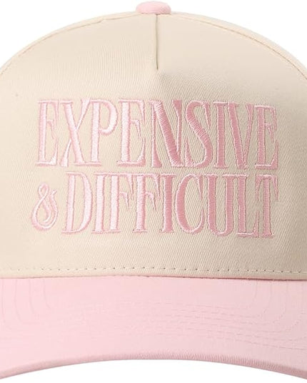 MIRMARU Two-Tone Vintage Canvas Trucker Hats for Men & Women, Adjustable Size Baseball Caps with Trendy Embroidered Design