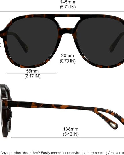 MEETSUN Retro Oversized Aviator Sunglasses for Women Men Trendy 70s 80s Vintage Square Aviators 3 Pack UV400
