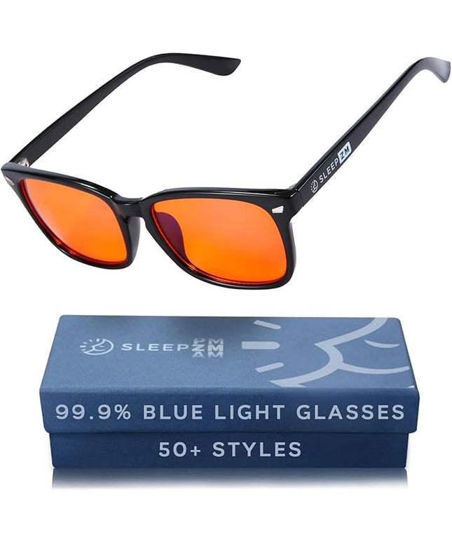 100% Blue Light Blocking Glasses - Women + Men - Better Sleep - Anti Eye Strain Protection - Computer Screens Gaming