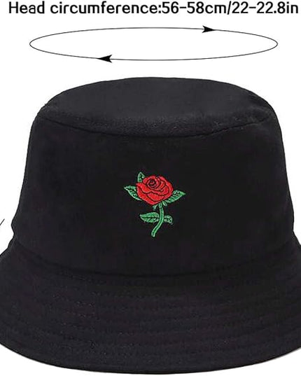 XYIYI Fashion Embroidery Bucket Hat Cotton Beach Fisherman Hats for Women Girls