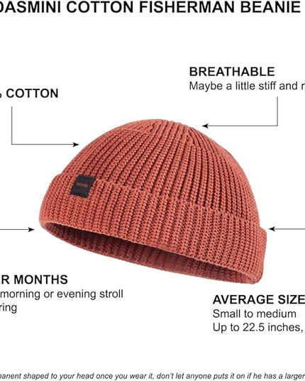 Fisherman Beanie Hats for Men Women,Knit Trawler Skull Cap,Watch Cap,Spring Fall Winter Warm Short Hats