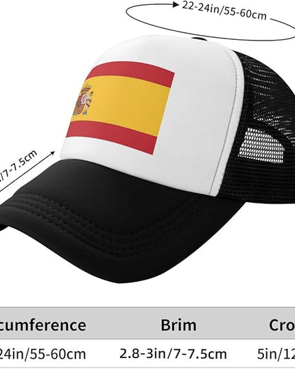 Cute Flag Baseball Cap for Men Women Mesh Trucker Hat Adjustable Patriotic Snapback Baseball Hat for Sports Running