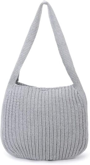 ENBEI Women's Crochet Tote Bag Knit Shoulder bag,Aesthetic Bag,Cute Eco-Friendly Tote for Travel,Daily Use,Gift Box Packaging