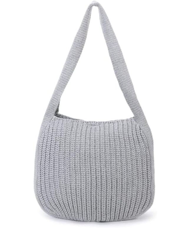 ENBEI Women's Crochet Tote Bag Knit Shoulder bag,Aesthetic Bag,Cute Eco-Friendly Tote for Travel,Daily Use,Gift Box Packaging