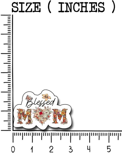 (3Pcs) Blessed Mom Sticker, Decal Gifts Mama Decorate Books Laptop Phone Water Bottles Kindles Stickers Tumbler Sticker Waterproof Vinyl Decorate Sticker 3" Inch