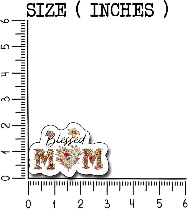 (3Pcs) Blessed Mom Sticker, Decal Gifts Mama Decorate Books Laptop Phone Water Bottles Kindles Stickers Tumbler Sticker Waterproof Vinyl Decorate Sticker 3" Inch
