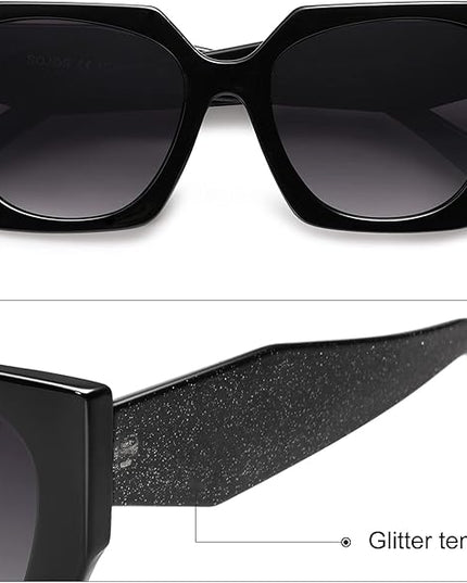 SOJOS Large Oversized Polarized Sunglasses for Women, Big Designer Womens Trendy Square Shades SJ2205
