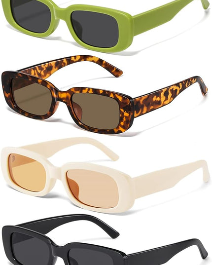 JASPIN Rectangle Sunglasses for Women Men Trendy Y2k Retro 90s Sun Glasses UV Protection Cool Square Frame