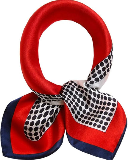 ANDANTINO 100% Real Mulberry Silk Scarf -21'' x 21''- Lightweight Neckerchief –Women Men Small Square Digital Printed Scarves