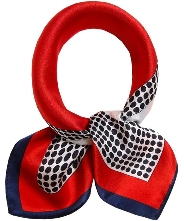 ANDANTINO 100% Real Mulberry Silk Scarf -21'' x 21''- Lightweight Neckerchief –Women Men Small Square Digital Printed Scarves