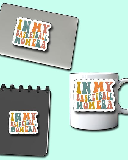 (3Pcs) in My Basketball Mom Era Sticker, Sticker Gifts Basketball Mom Decorate Books, Laptops, Water Bottles Kindles Stickers, Phones Tumbler Waterproof Vinyl 3" Inch