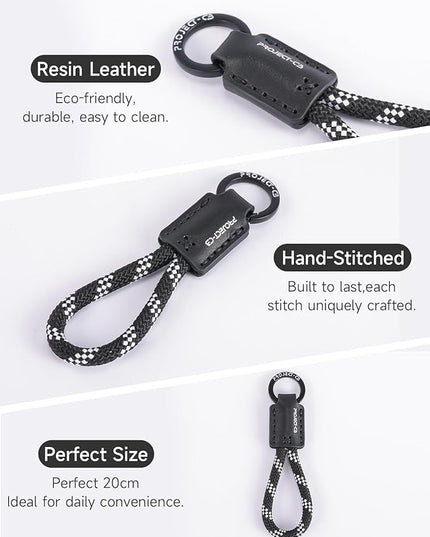 project-cb Phone Finger Ring Strap 1,Phone Tether Tab 2,Phone Lanyard,Phone Strap,Key Chain,Key Ring 2,Charms for Phone Case,Phone Accessories(BlackShadow-B)