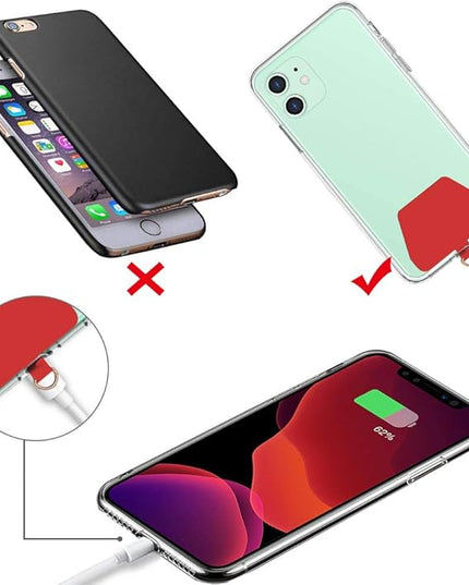 SHANSHUI Phone Leash, Universal Cell Phone Neck Lanyard and Wrist Strap Tether Lanyard Patch Compatible for Protection iPhone, Samsung Galacy and All Smartphones -Red