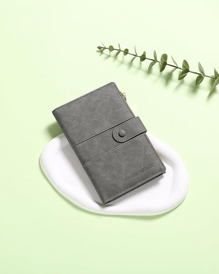 RFID Blocking Leather Passport Wallet Cover Case with Pen and Card Slots Travel Wallet for Women/Men Travel Must Haves Accessories