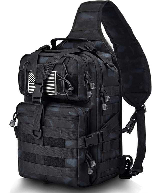 HAOMUK Tactical Sling Bag Pack Military Rover Shoulder Sling Backpack EDC Molle Assault Range Bag