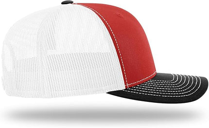 Richardson 112 Trucker Hat - Premium Adjustable Snapback Hat - Structured Six Panel Richardson Blank Caps
