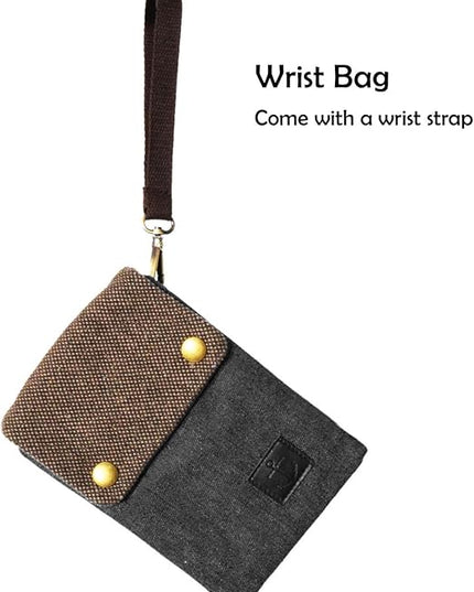 Women's Small Crossbody Bags Canvas Cellphone Purse Coin Pouch Wallet Mini Shoulder Handbags Wristlet Clutch