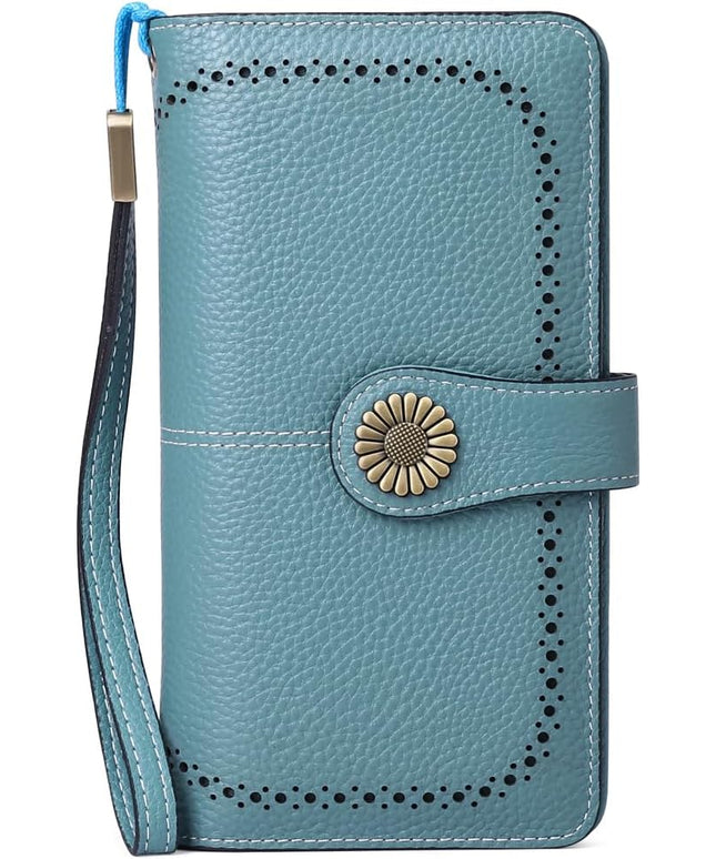 SENDEFN Wallets for Women Leather Credit Card Holder with RFID Blocking Large Capacity Wristlet | with RFID Blocking, Large Capacity, Wristlet, with RFID Blocking, Large Capacity, Wristlet