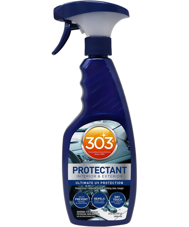 303 Products Automotive Protectant Spray - Helps Prevent Fading & Cracking, Repels Dust, Lint & Staining, Superior UV Protection & Restores Lost Color, Exterior & Interior Car Cleaning Supplies 16oz