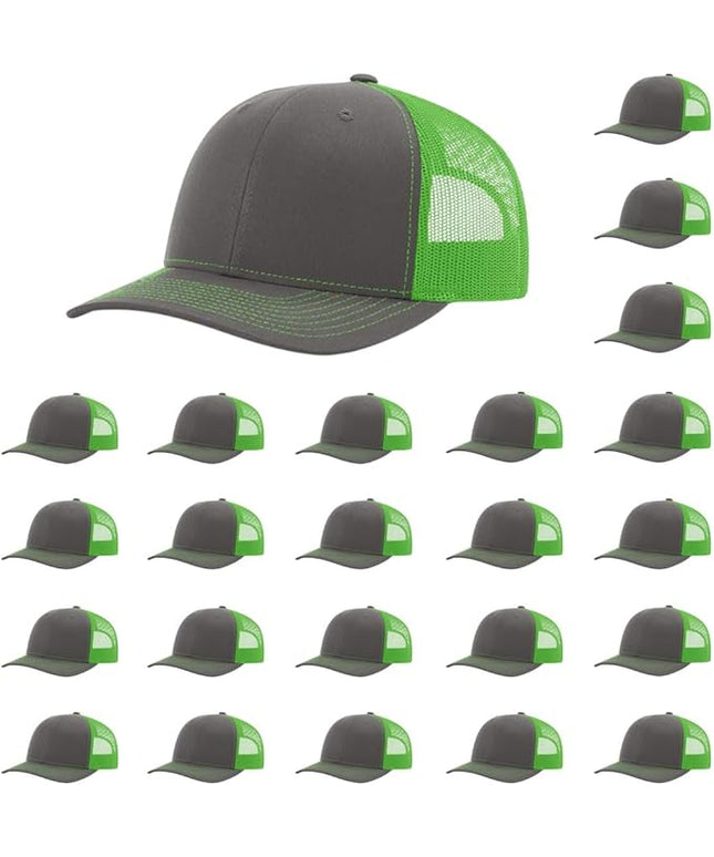 Richardson 112 Classic Six-Panel Adjustable Snapback Trucker Cap | Bulk Packs Available