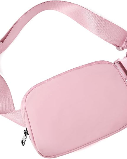 Belt Bag for Women Fanny Pack Crossbody Bags for Women Fashion Waist Packs with Adjustable Strap Gifts for Teen Girls Women Men (Pink)