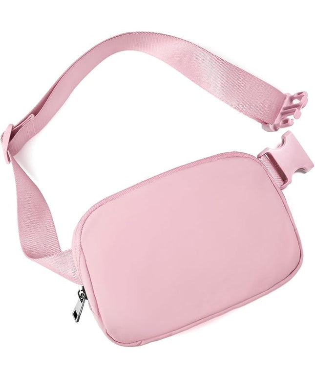 Belt Bag for Women Fanny Pack Crossbody Bags for Women Fashion Waist Packs with Adjustable Strap Gifts for Teen Girls Women Men (Pink)
