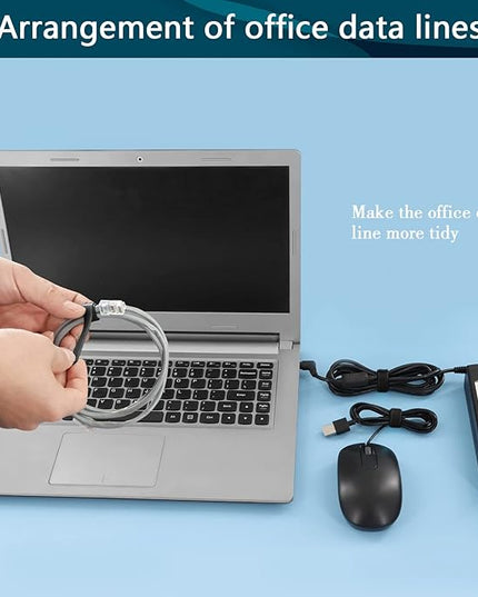 50PCS 6 Inch Adjustable 6-Inch Cord Organizer Ties, Fastening Cable Ties,Microfiber Cloth Used for Computer Link Cable Cord Management USB Cable Cable Ties (Black)